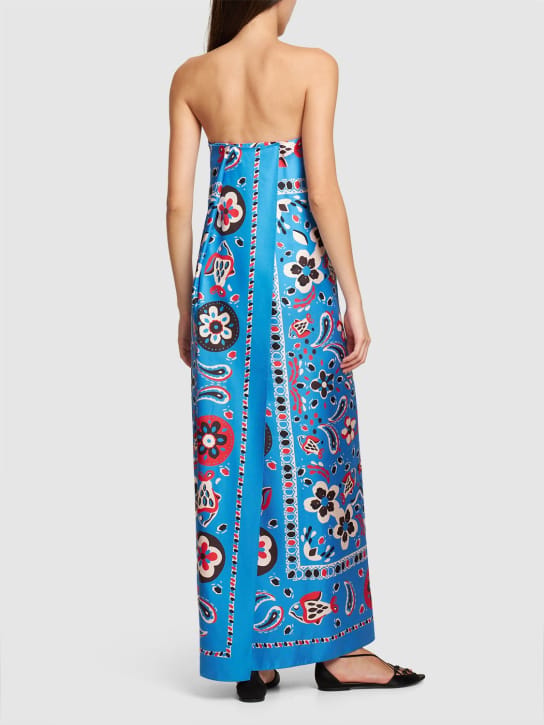 Tory Burch: Vestido largo palabra de honor en seda