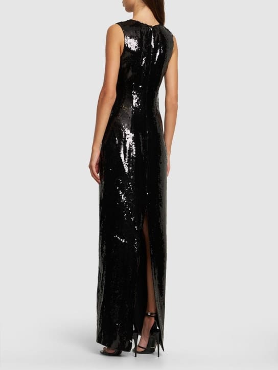 Brandon Maxwell: Langes Kleid mit Pailletten