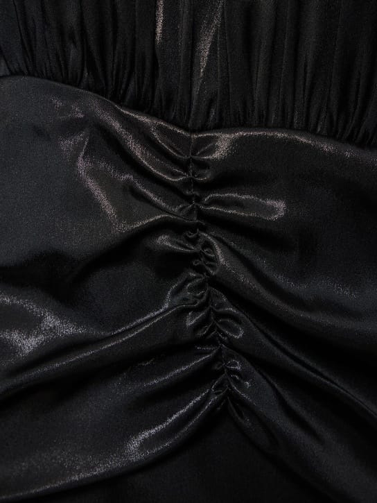Alessandra Rich: Vestido largo con lazada al cuello