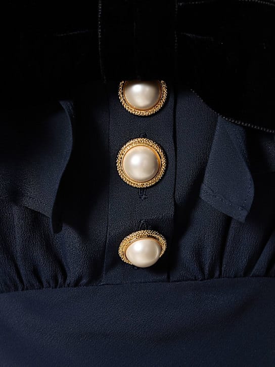 Alessandra Rich: Minivestido acampanado con volantes