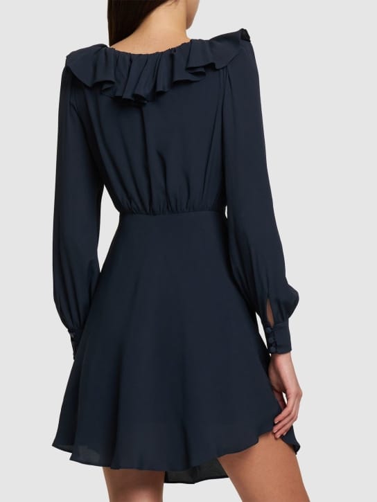 Alessandra Rich: Minivestido acampanado con volantes