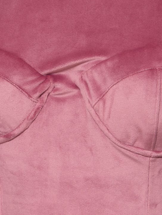 GCDS: Vestido corto de terciopelo con abertura