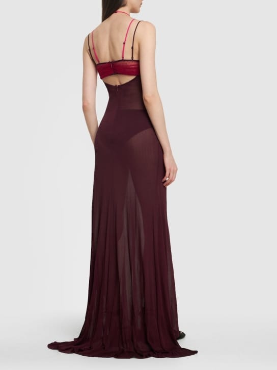 Nensi Dojaka: Abito lungo con bustier a cuore