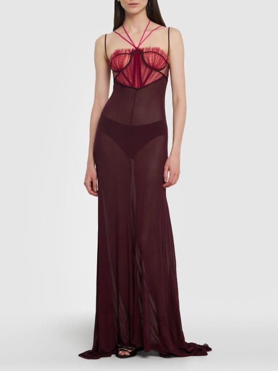 Nensi Dojaka: Abito lungo con bustier a cuore