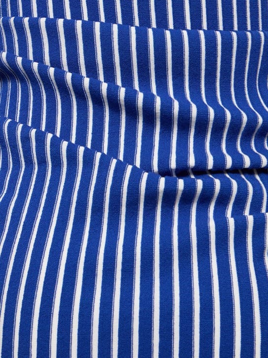 Interior: Gestreiftes Midi-Strickkleid aus Baumwolle