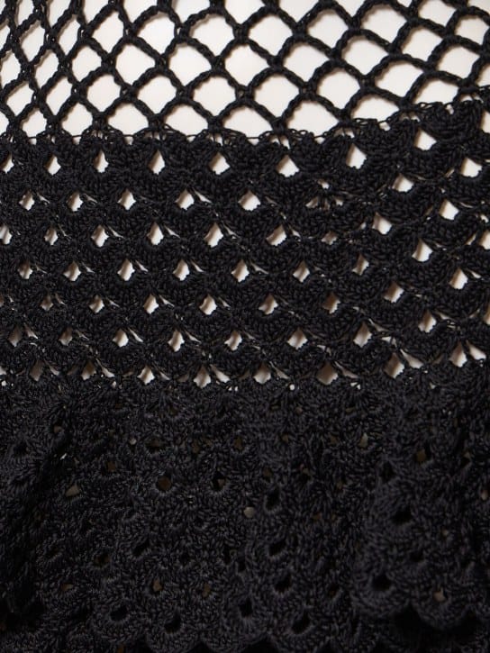 Oscar De La Renta: Cotton mini dress with ruffles