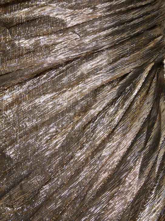 Oscar De La Renta: Plissiertes One-Shoulder-Abendkleid