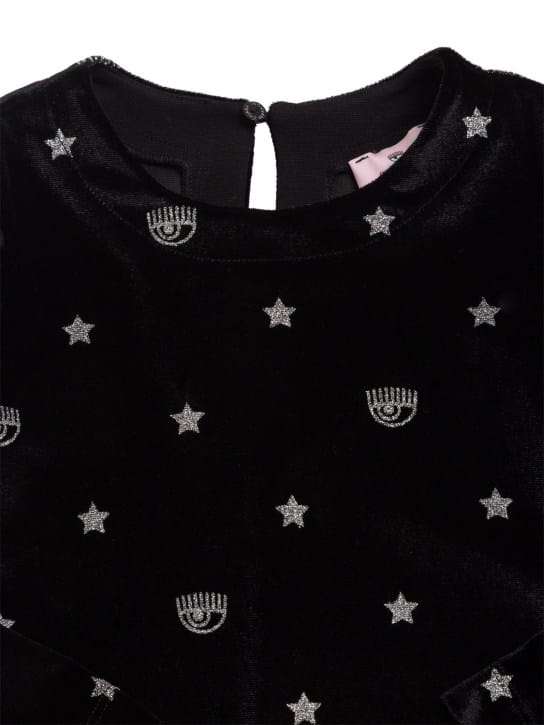 Chiara Ferragni - 亮粉绳绒logo连衣裙