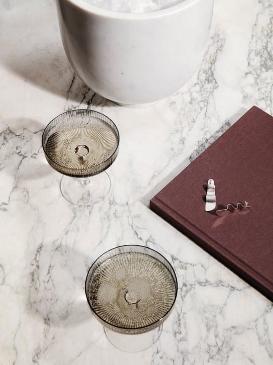 Ferm Living: Ripple香槟杯2个套装