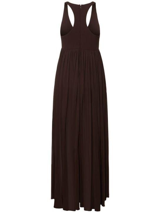 Michael Kors Collection: Abito lungo plissettato in jersey