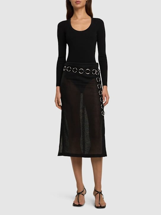 Michael Kors Collection - 弹力粘胶纤维长袖连体衣