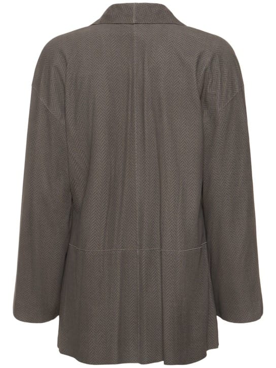 Giorgio Armani: 单排扣麂皮夹克
