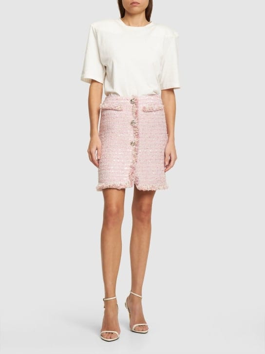 Giambattista Valli - 棉质圈绒混纺迷你短裙