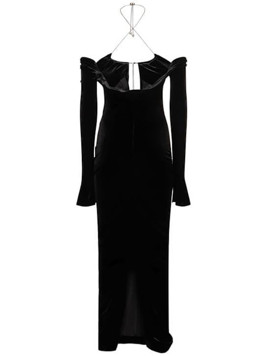 16arlington: Velvet maxi dress with bell sleeves