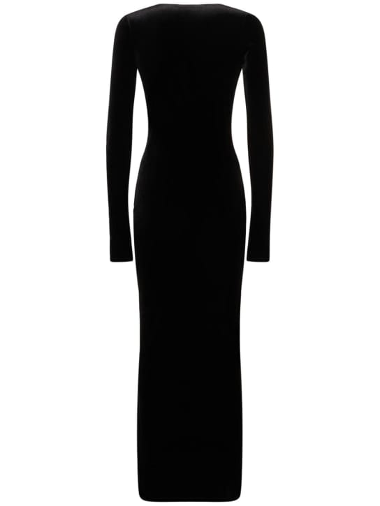 16arlington: Velvet maxi dress with cut-out