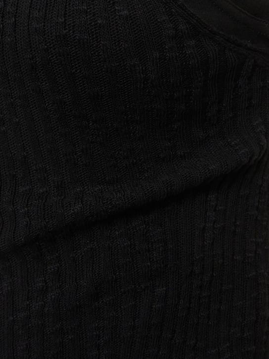 Jil Sander: Abito lungo in maglia di cotone
