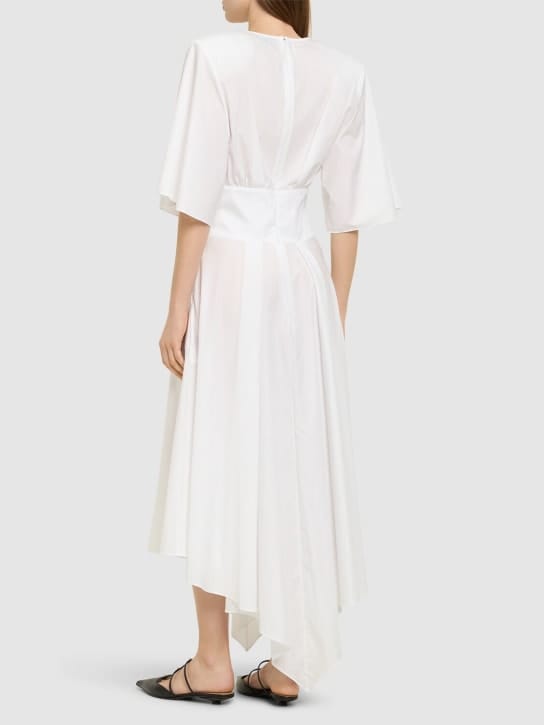 Alexandre Vauthier: Abito midi in cotone con pieghe