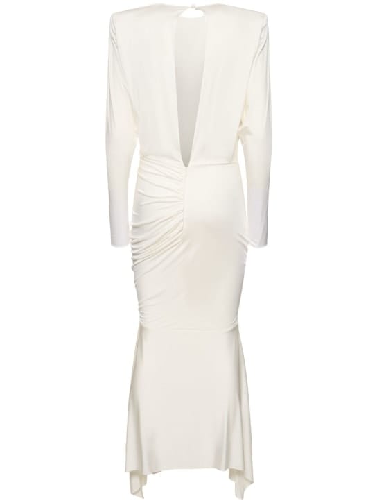 Alexandre Vauthier: Vestido midi de punto con drapeado