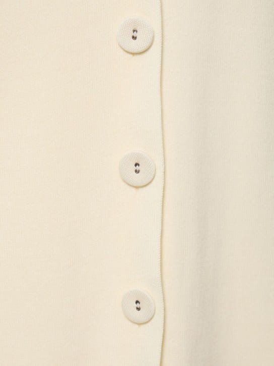 Jil Sander: Abito midi in maglia di cotone