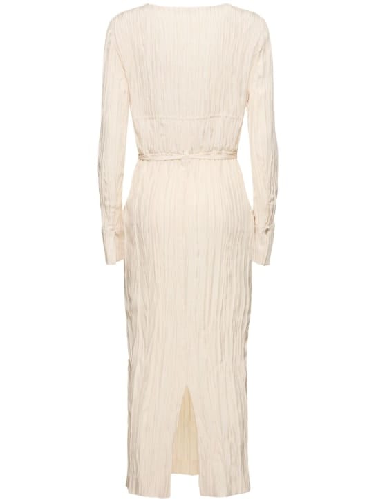 ALTUZARRA: Plissee-Midikleid mit V-Ausschnitt