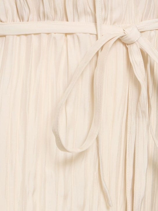 ALTUZARRA: Plissee-Midikleid mit V-Ausschnitt