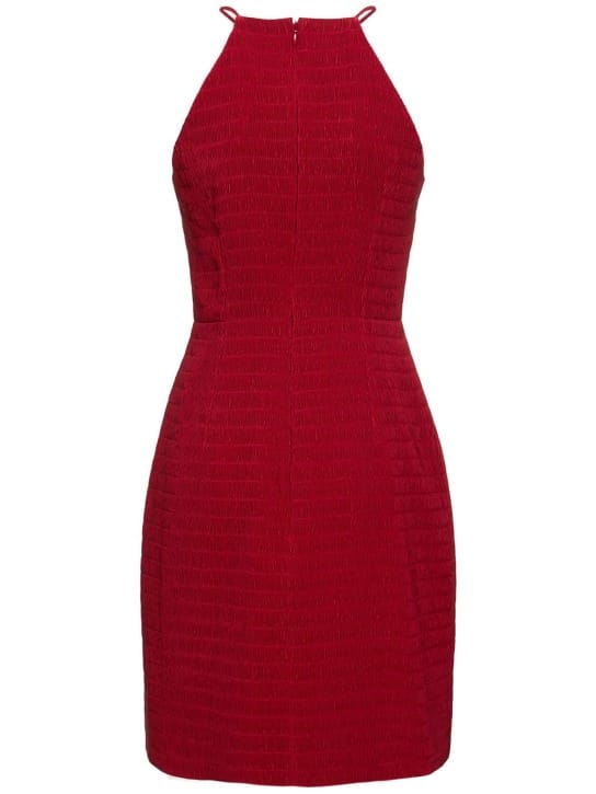 Emilia Wickstead: Pliss  halterneck mini dress