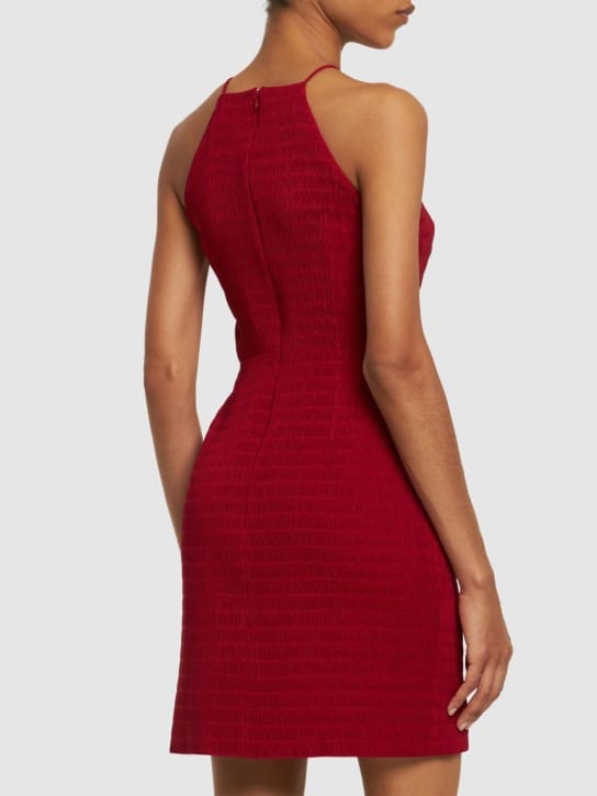 Emilia Wickstead: Pliss  halterneck mini dress