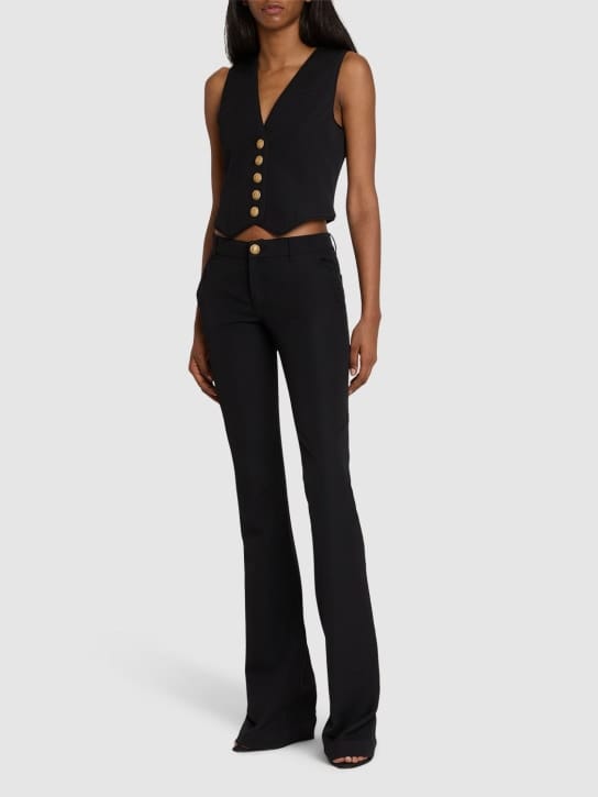 Balmain: 羊毛喇叭裤