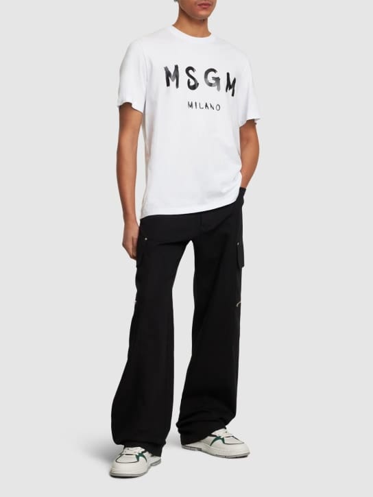 MSGM - LOGO印图织棉T恤
