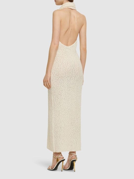 Magda Butrym: Cotton knit dress with cowl neck