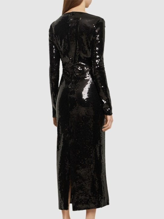 David Koma: Abito midi con paillettes e cut-out