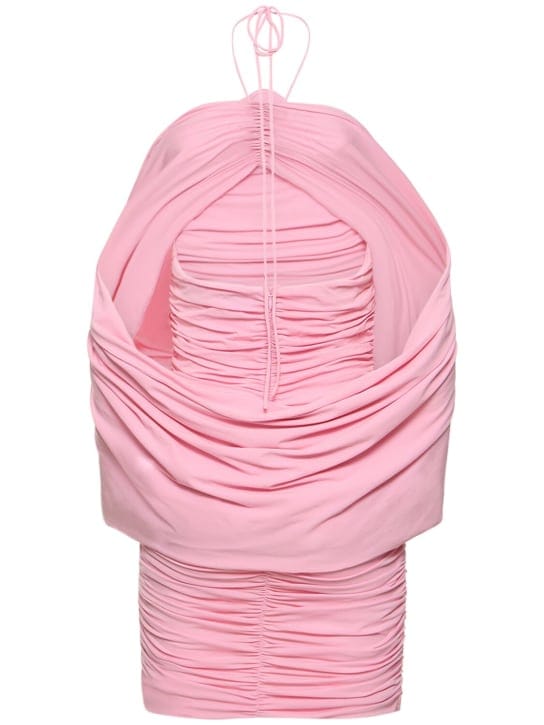 Magda Butrym: Draped mini dress with flower applique