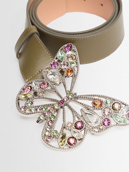 Blumarine - Butterfly buckle leather belt