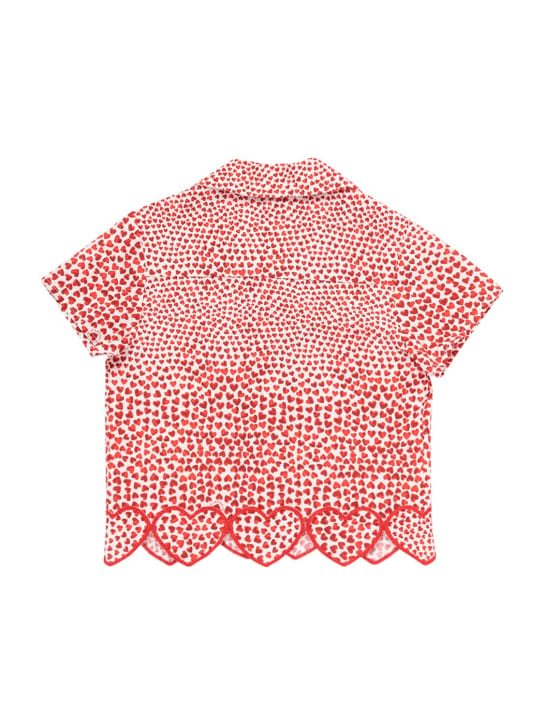 Stella McCartney Kids: Cotton voile AOP shirt