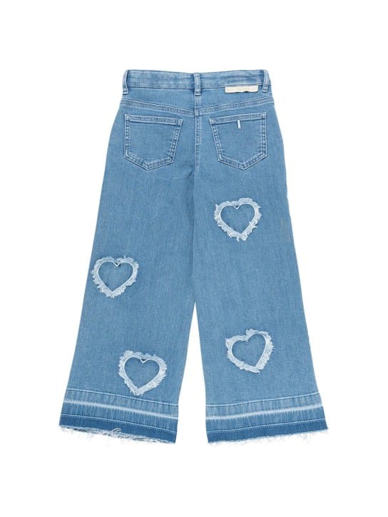 Stella McCartney Kids: Cotton denim jeans w/ patches