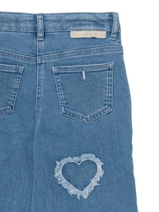 Stella McCartney Kids: Cotton denim jeans w/ patches