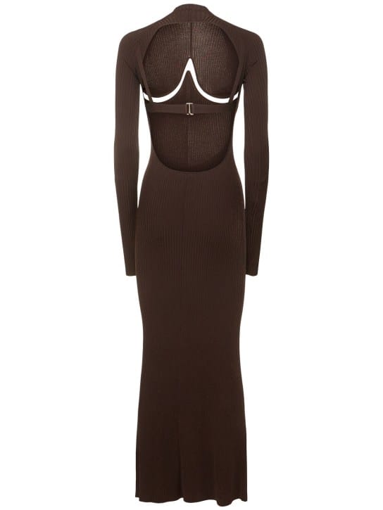 Dion Lee: Ribbed knit maxi dress with cut-outs