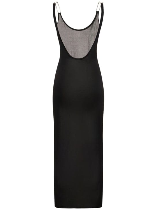 Dion Lee: Abito lungo in maglia con schiena scoperta