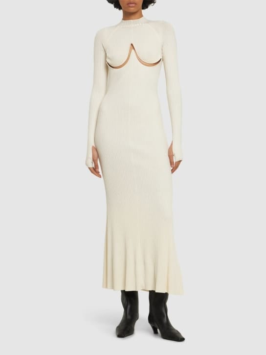 Dion Lee: Ribbed knit cut-out maxi dress