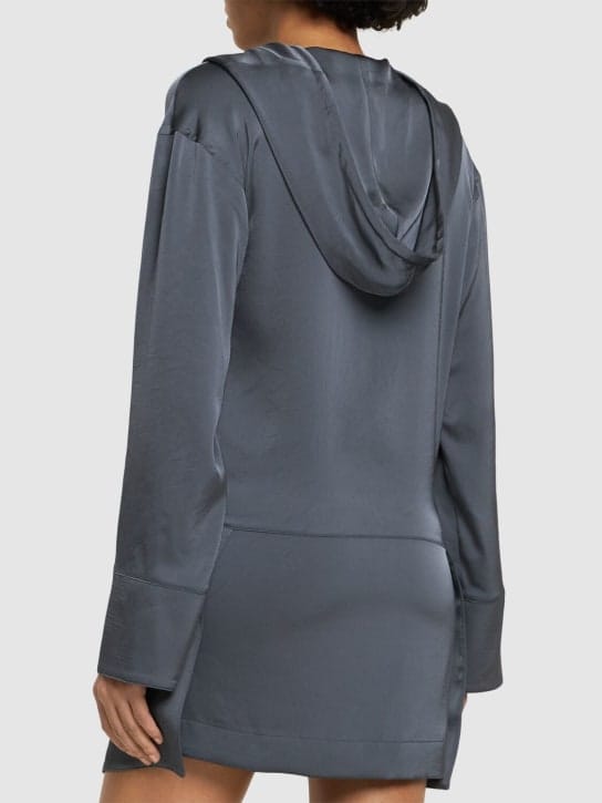 Dion Lee: Satin mini dress with hood