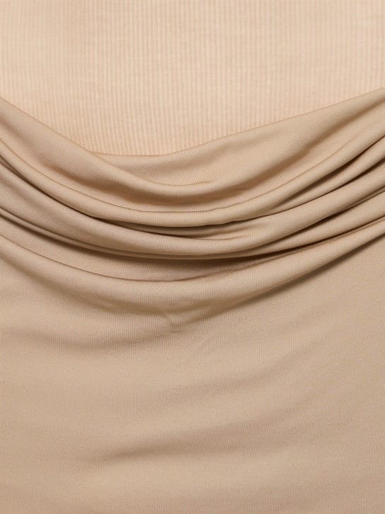Andreadamo: Draped knit maxi dress