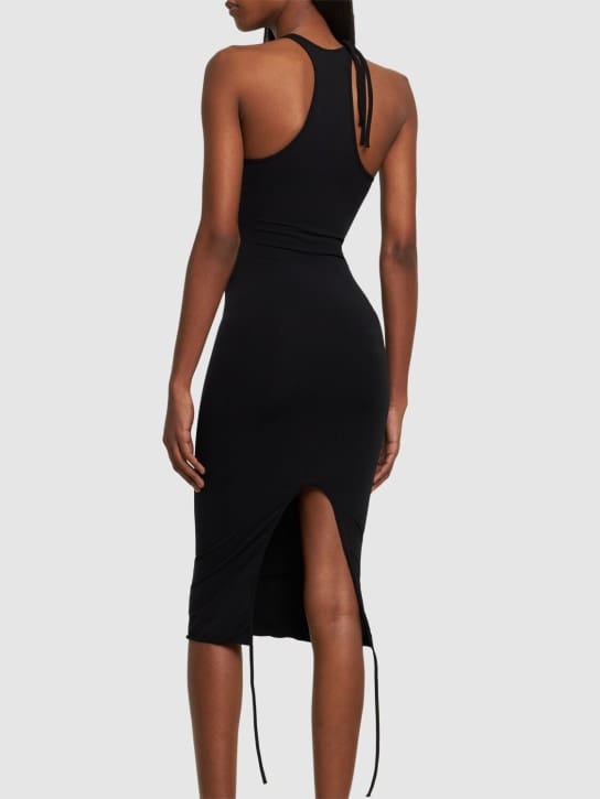 Andreadamo: Halterneck midi dress with slit