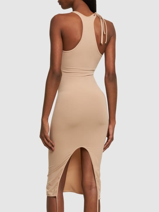 Andreadamo: Halterneck midi dress with slit