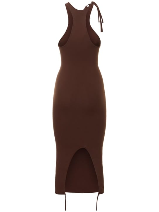 Andreadamo: Halterneck midi dress with slit