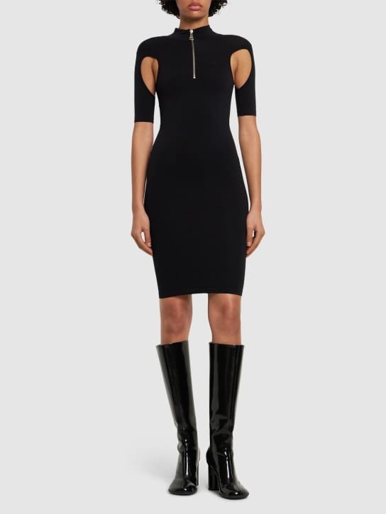 Andreadamo: High-neck dress with cut outs