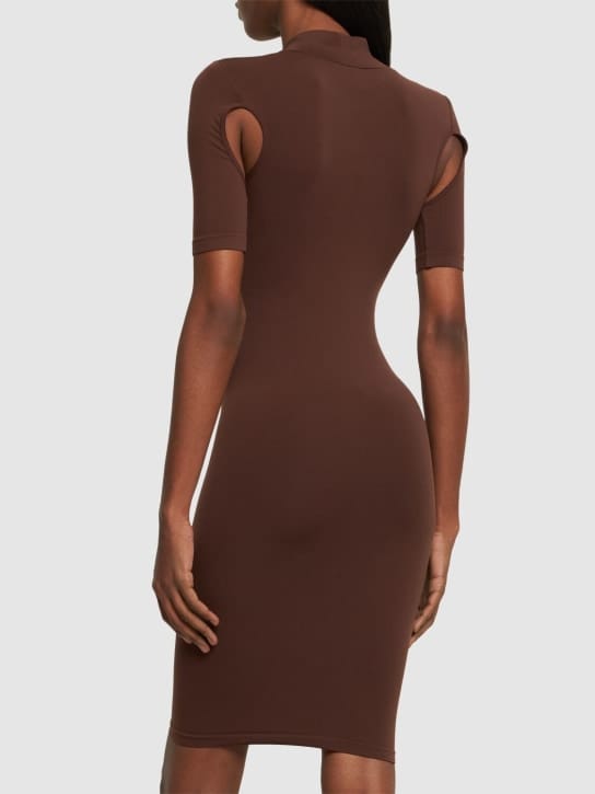 Andreadamo: High-neck dress with cut outs
