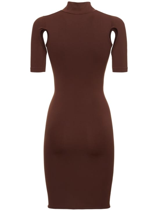 Andreadamo: High-neck dress with cut outs