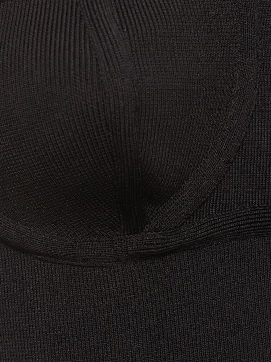 Andreadamo: Ribbed knit balconette midi dress