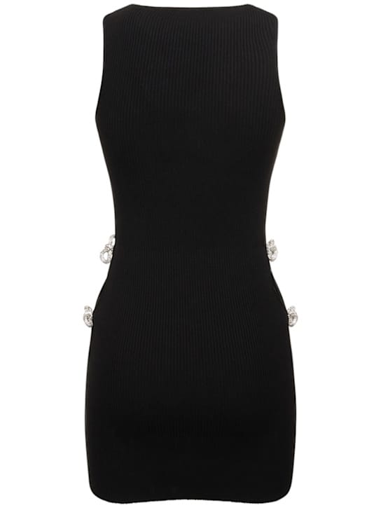 Mach & Mach: Robe courte avec découpes et cristaux