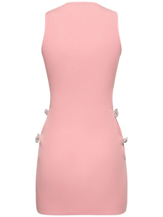 Mach & Mach: Robe courte avec découpes et cristaux